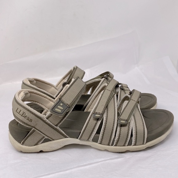 L.L Bean Boothbay White & Grey Sandals - Picture 3 of 9